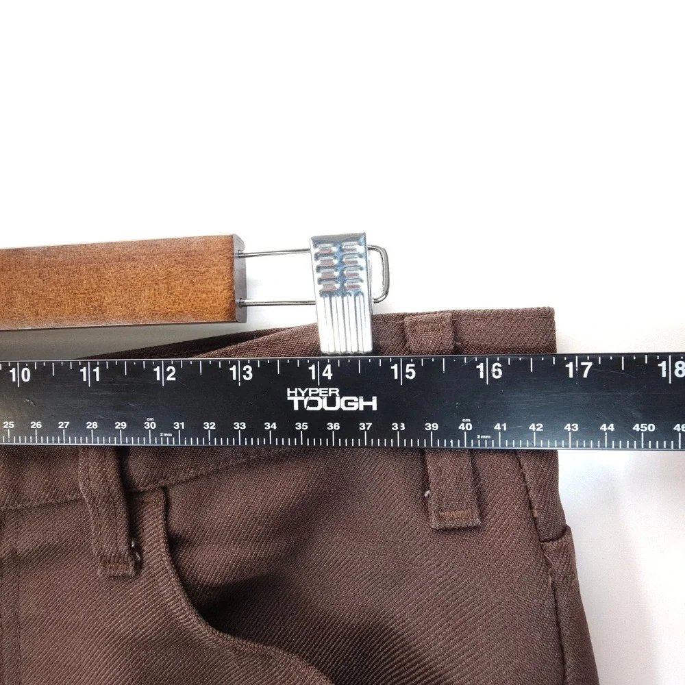 Vintage Levis 517 Mens 33x31 Brown‎ Sta-Prest Gold Tab Flared Bootcut Pants